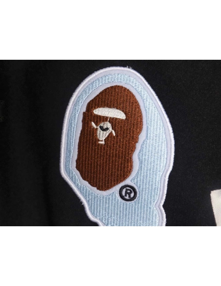 BAPE element pattern terry embroidered baseball jacket,Bape Jacket,Jacket,APPAREL
