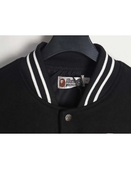 BAPE element pattern terry embroidered baseball jacket,Bape Jacket,Jacket,APPAREL