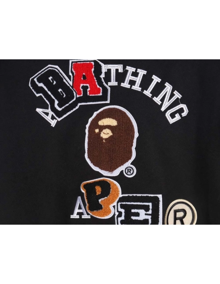 BAPE element pattern terry embroidered baseball jacket,Bape Jacket,Jacket,APPAREL