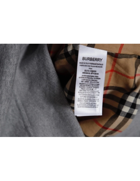 Burberry 23FW embroidered war horse plaid zipper jacket,Burberry Jacket,Jacket,APPAREL