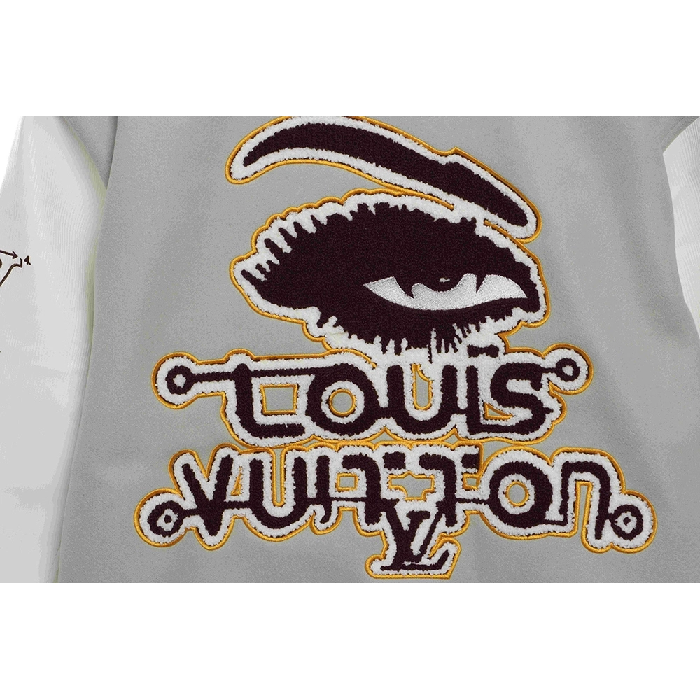 Louis Vuitton devils eye embroidered singlerow baseball jacket,Louis Vuitton Jacket,Jacket,APPAREL