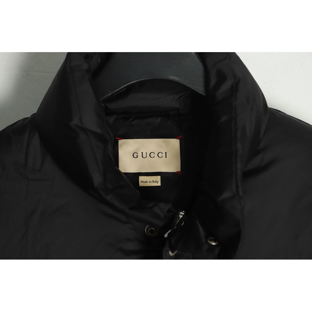 Gucci 22ss red and green webbing down jacket,Gucci Jacket,Jacket,APPAREL