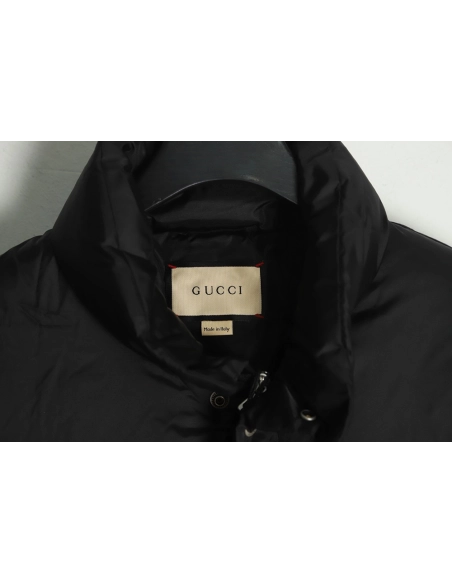 Gucci 22ss red and green webbing down jacket,Gucci Jacket,Jacket,APPAREL
