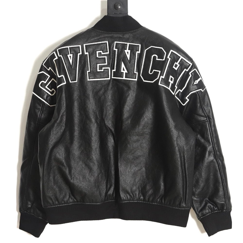 Givenchy 23FW patchwork leather baseball jacket,Givenchy Jacket,Jacket,APPAREL