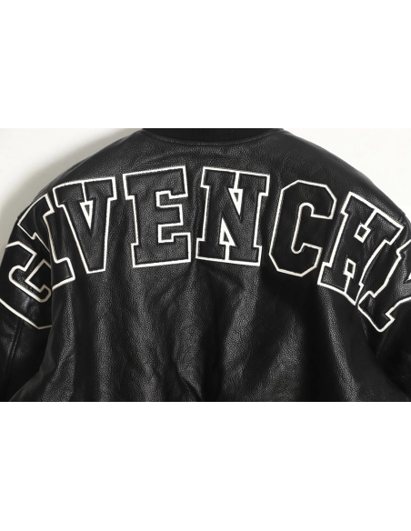 Givenchy 23FW patchwork leather baseball jacket,Givenchy Jacket,Jacket,APPAREL