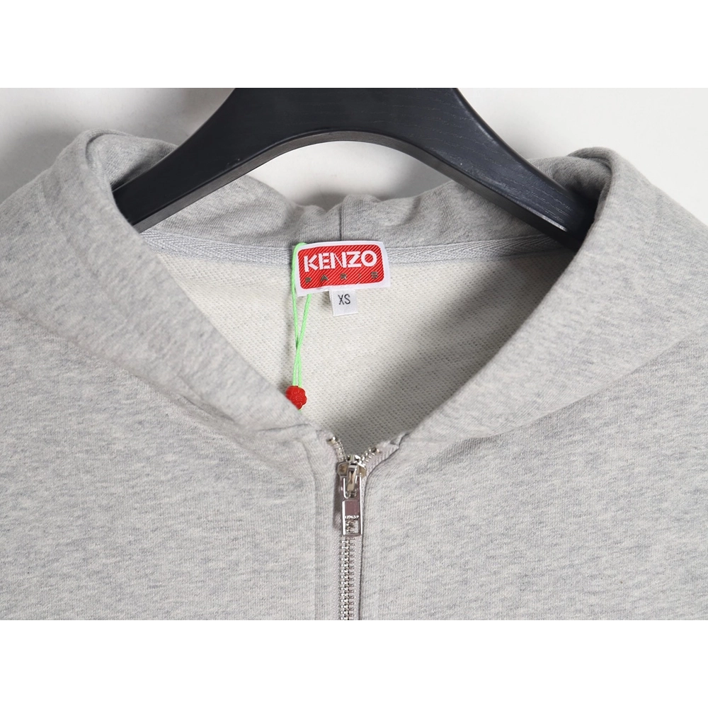 Kenzo square letter logo hooded zipup sweatshirt,Kenzo Hoodie,Hoodie,APPAREL