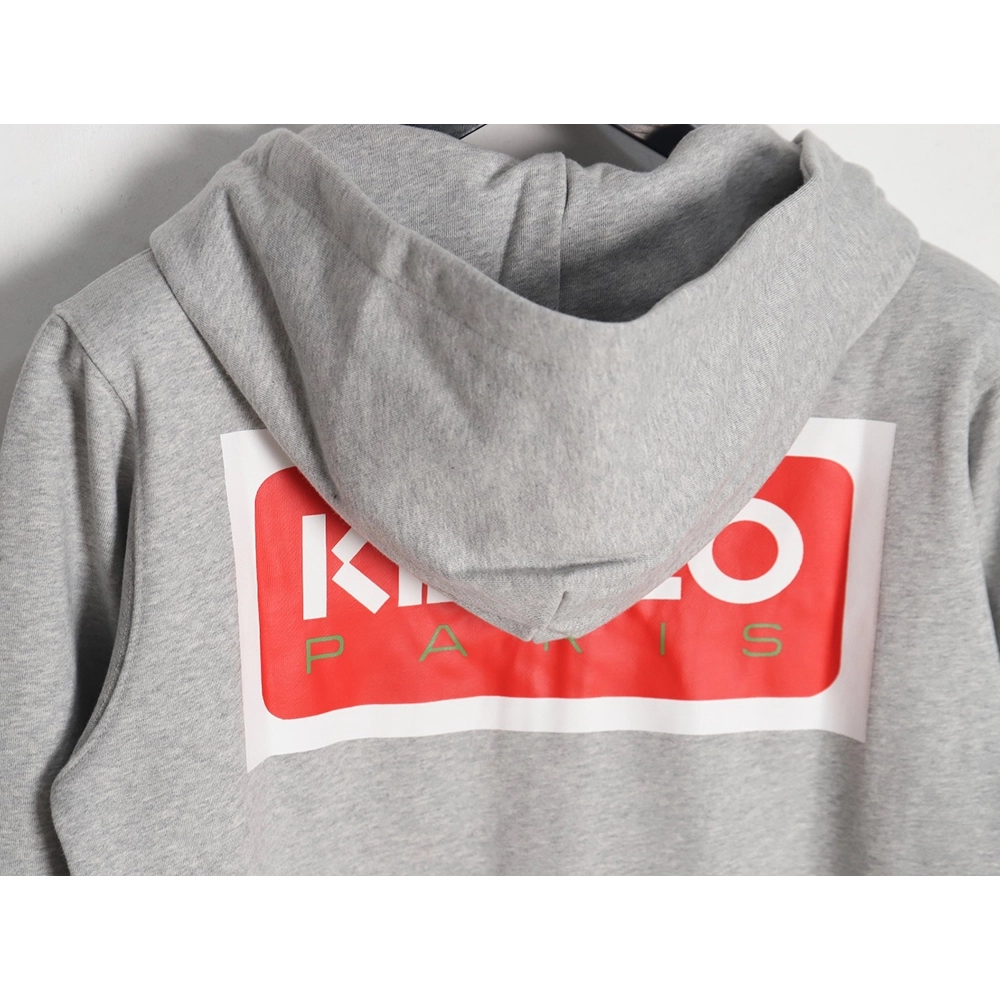 Kenzo square letter logo hooded zipup sweatshirt,Kenzo Hoodie,Hoodie,APPAREL