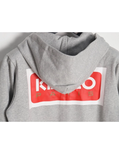 Kenzo square letter logo hooded zipup sweatshirt,Kenzo Hoodie,Hoodie,APPAREL