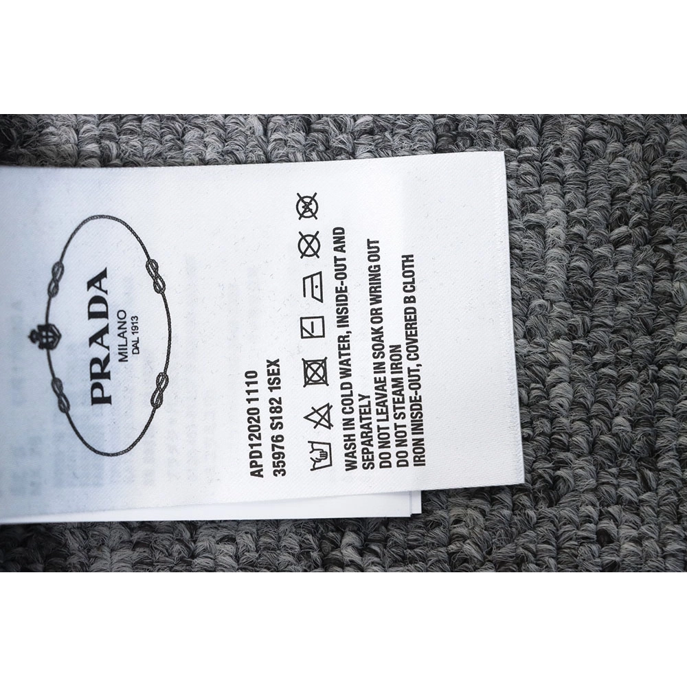 Prada panelled zipup crewneck sweatshirt TSK1,Prada Hoodie,Hoodie,APPAREL