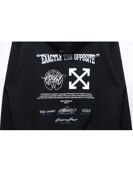 off white blue embroidered hooded sweatshirt letter hoodie,Off White Hoodie,Hoodie,APPAREL