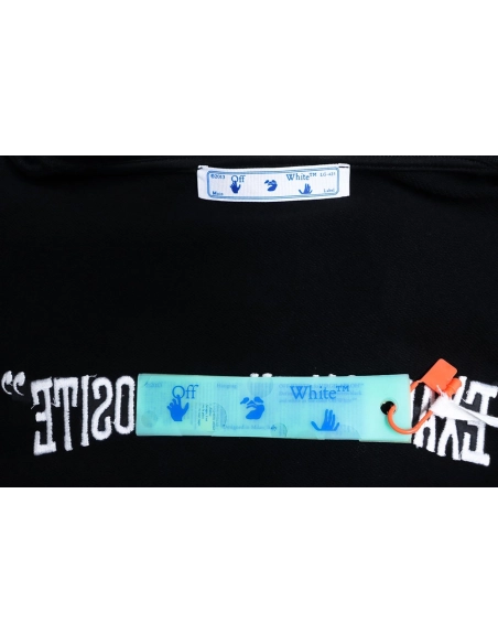 off white blue embroidered hooded sweatshirt letter hoodie,Off White Hoodie,Hoodie,APPAREL