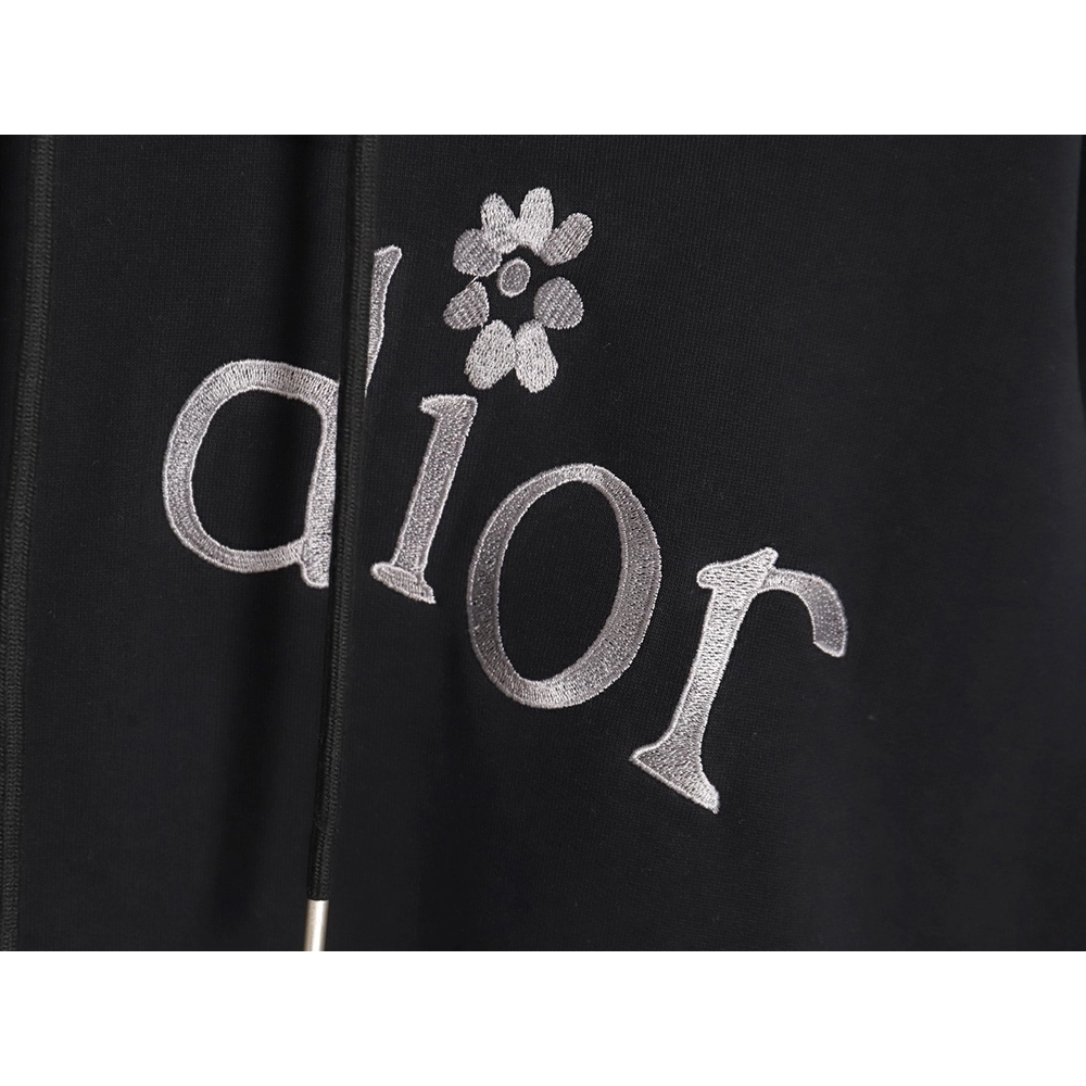 Dior 24SS small flower embroidered hooded sweatshirt,Dior Hoodie,Hoodie,APPAREL