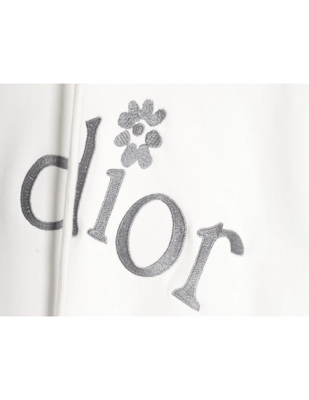 Dior 24SS small flower embroidered hooded sweatshirt,Dior Hoodie,Hoodie,APPAREL