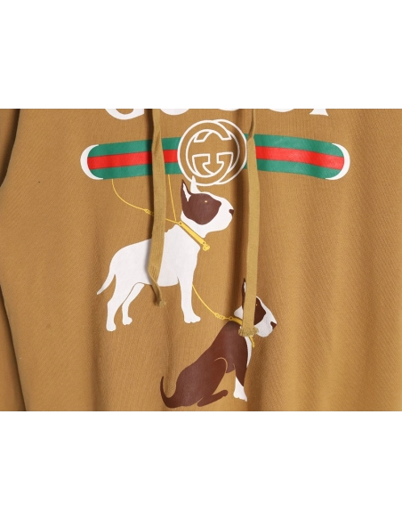 Gucci 23Fw puppy print hooded sweatshirt,Gucci Hoodie,Hoodie,APPAREL