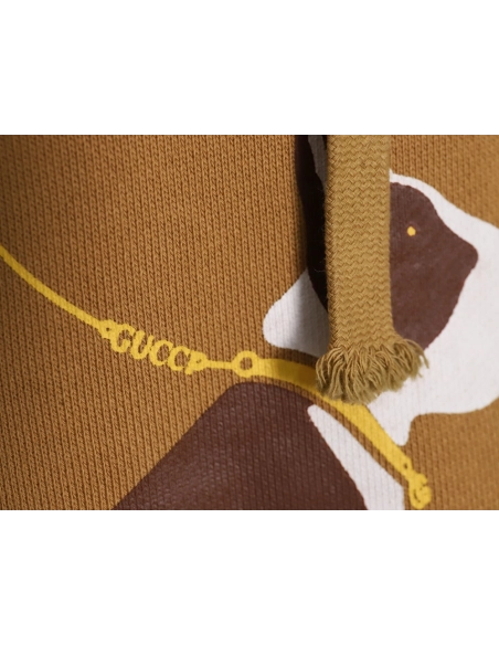 Gucci 23Fw puppy print hooded sweatshirt,Gucci Hoodie,Hoodie,APPAREL