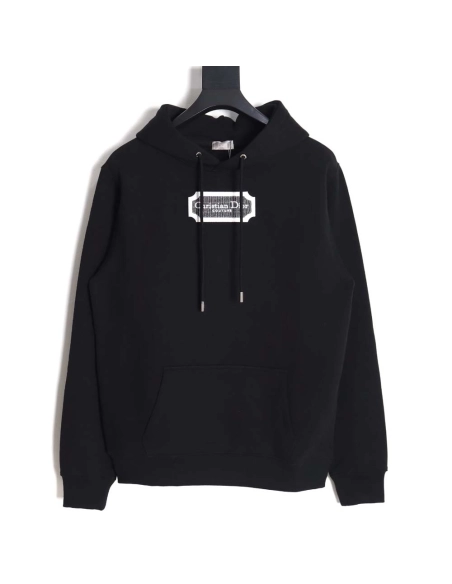 Dior 22Fw embroidered silver label hooded sweatshirt_CM_1,Dior Hoodie,Hoodie,APPAREL