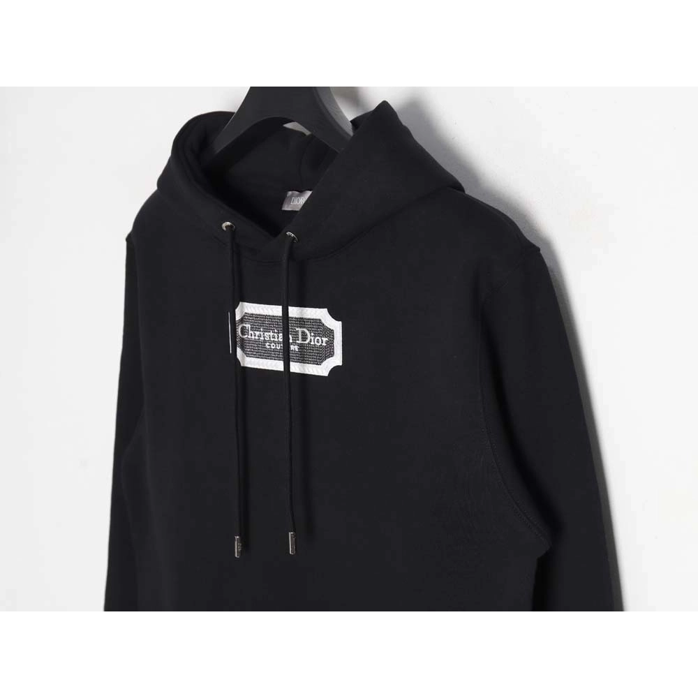 Dior 22Fw embroidered silver label hooded sweatshirt_CM_1,Dior Hoodie,Hoodie,APPAREL