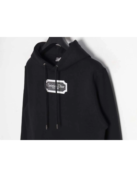 Dior 22Fw embroidered silver label hooded sweatshirt_CM_1,Dior Hoodie,Hoodie,APPAREL