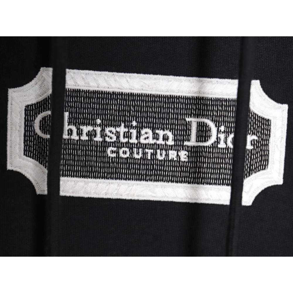 Dior 22Fw embroidered silver label hooded sweatshirt_CM_1,Dior Hoodie,Hoodie,APPAREL