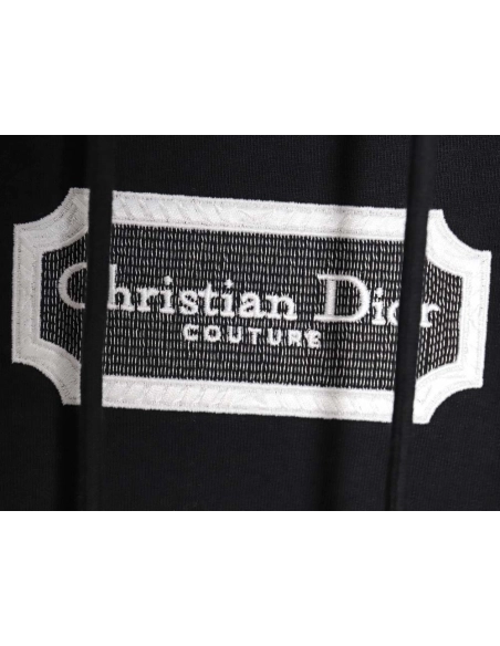 Dior 22Fw embroidered silver label hooded sweatshirt_CM_1,Dior Hoodie,Hoodie,APPAREL
