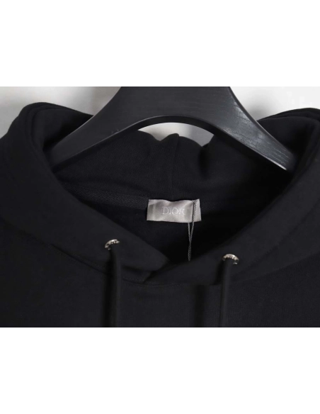 Dior 22Fw embroidered silver label hooded sweatshirt_CM_1,Dior Hoodie,Hoodie,APPAREL