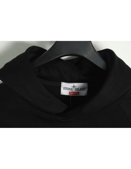 Supreme SS22 Week12 X Stone Island Cobranded Side Pattern Hooded Plus Fleece Sweater,Stone Island Hoodie,Hoodie,APPAREL