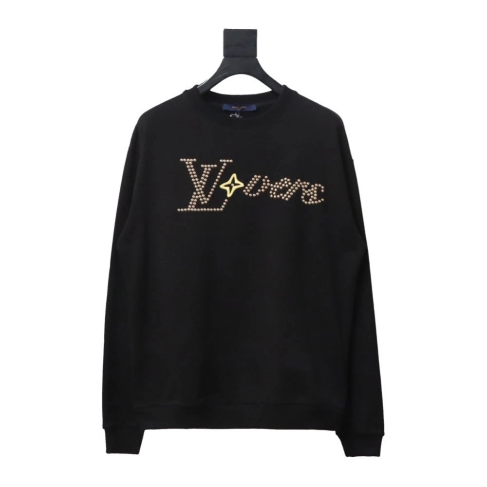 Louis Vuitton longsleeved sweatshirt with metal studs,Louis Vuitton Sweatshirt,Sweatshirt,APPAREL