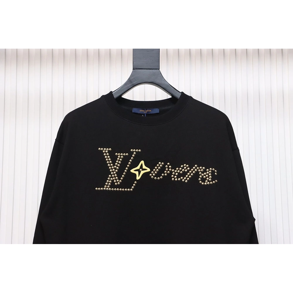 Louis Vuitton longsleeved sweatshirt with metal studs,Louis Vuitton Sweatshirt,Sweatshirt,APPAREL