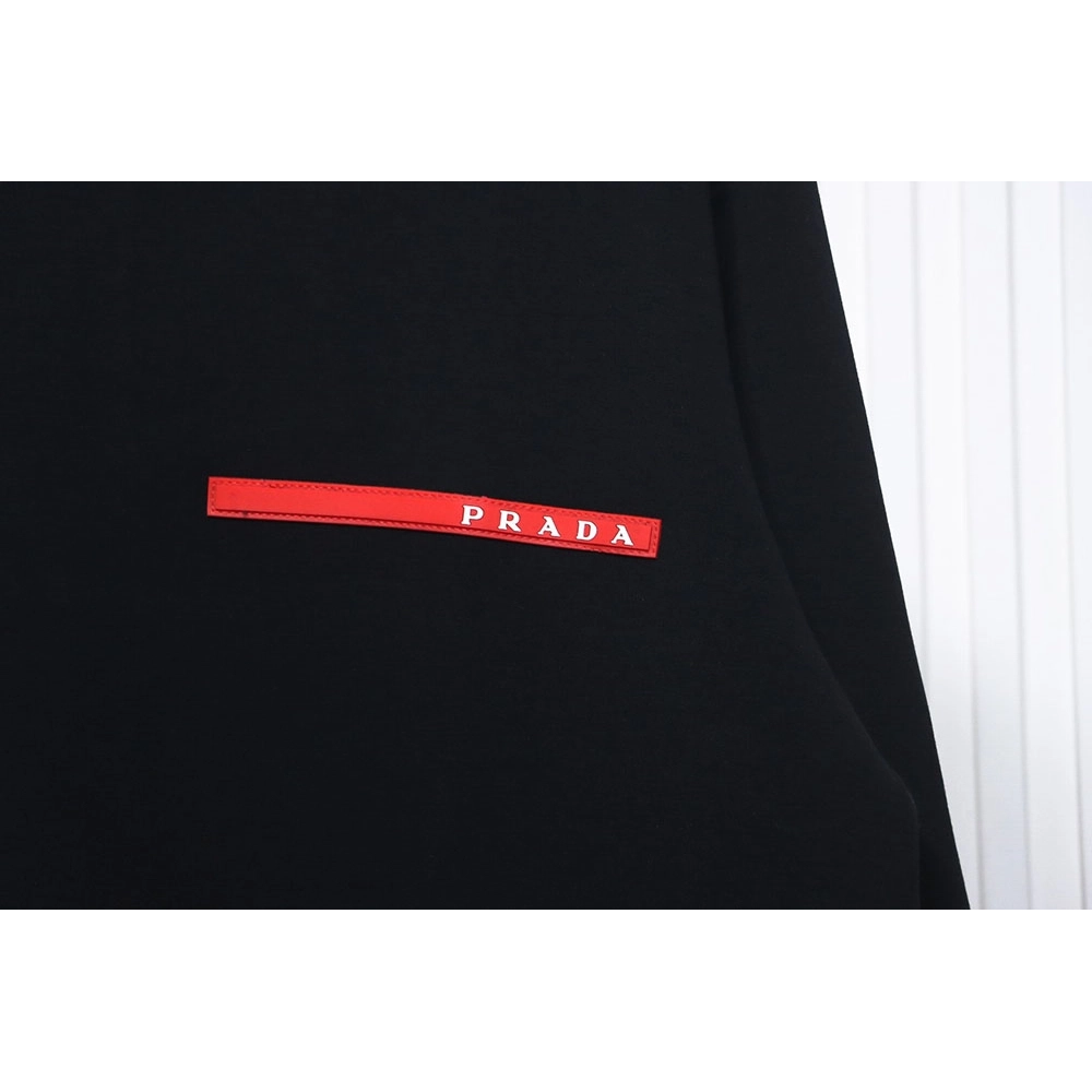 Prada classic red striped crew neck sweatshirt TSK1,Prada Sweatshirt,Sweatshirt,APPAREL