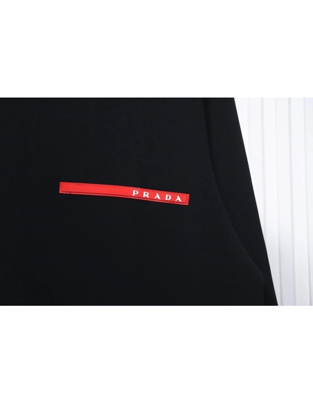 Prada classic red striped crew neck sweatshirt TSK1,Prada Sweatshirt,Sweatshirt,APPAREL