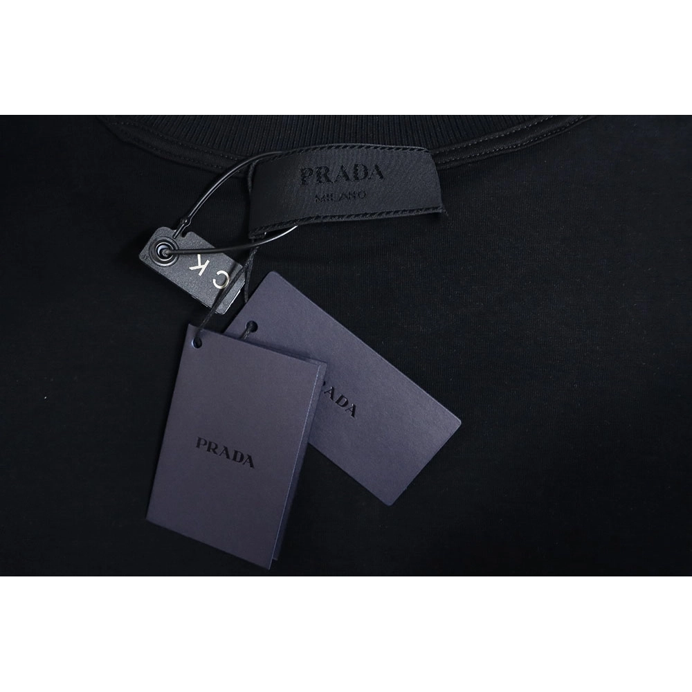 Prada classic red striped crew neck sweatshirt TSK1,Prada Sweatshirt,Sweatshirt,APPAREL