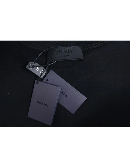 Prada classic red striped crew neck sweatshirt TSK1,Prada Sweatshirt,Sweatshirt,APPAREL