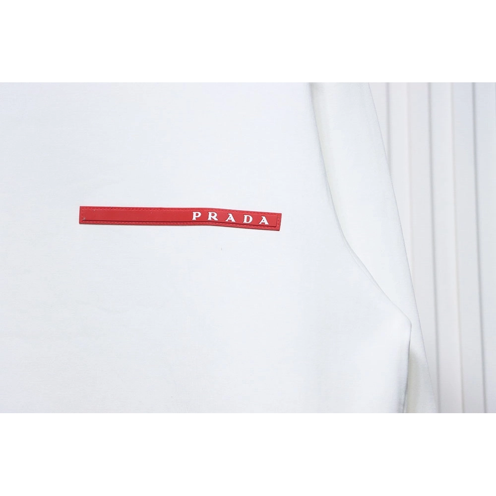 Prada classic red striped crew neck sweatshirt,Prada Sweatshirt,Sweatshirt,APPAREL