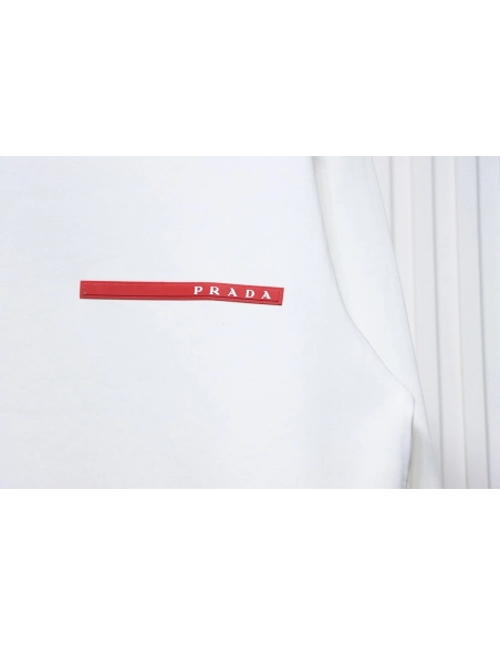 Prada classic red striped crew neck sweatshirt,Prada Sweatshirt,Sweatshirt,APPAREL