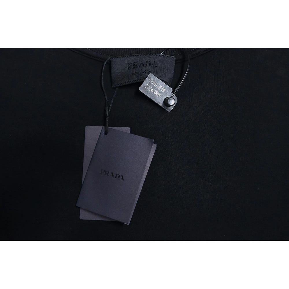 Prada triangle logo pocket crew neck sweatshirt,Prada Sweatshirt,Sweatshirt,APPAREL