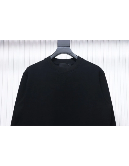 Prada triangle logo pocket crew neck sweatshirt,Prada Sweatshirt,Sweatshirt,APPAREL