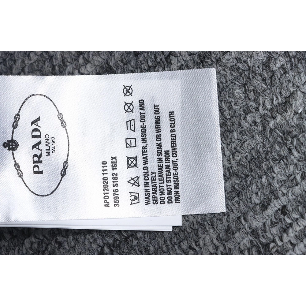 Prada triangle logo pocket crew neck sweatshirt,Prada Sweatshirt,Sweatshirt,APPAREL