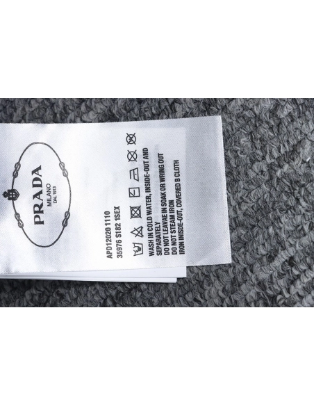 Prada triangle logo pocket crew neck sweatshirt,Prada Sweatshirt,Sweatshirt,APPAREL