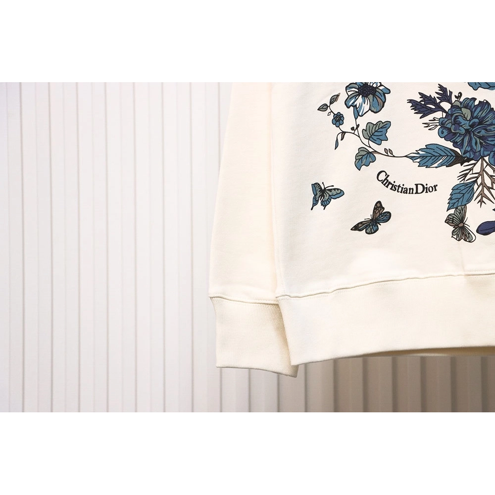 Dior floral butterfly crewneck sweatshirt,Dior Sweatshirt,Sweatshirt,APPAREL