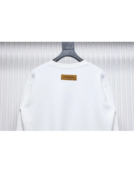 Louis Vuitton Checkerboard Crew Neck Sweatshirt TSK1,Louis Vuitton Sweatshirt,Sweatshirt,APPAREL