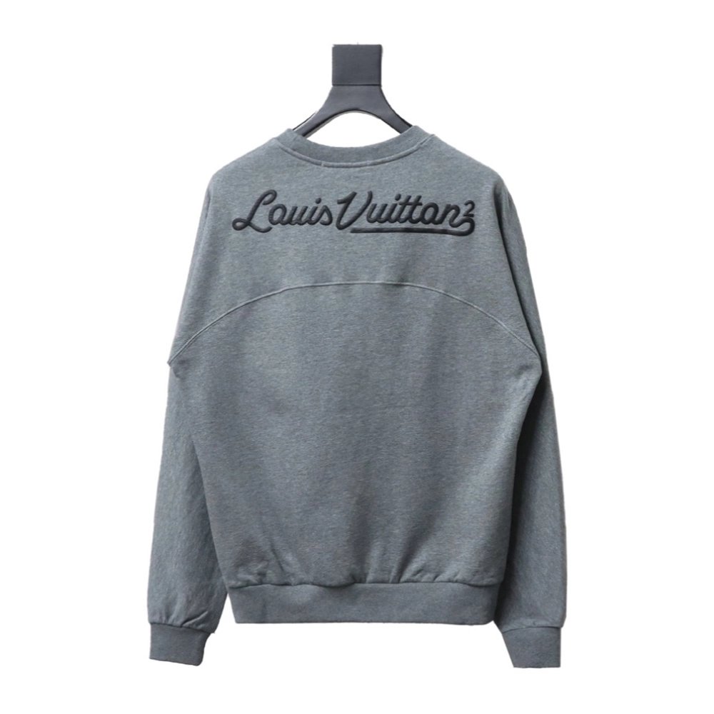 Louis Vuitton Nigo cobranded heart foam print round neck sweatshirt,Louis Vuitton Sweatshirt,Sweatshirt,APPAREL