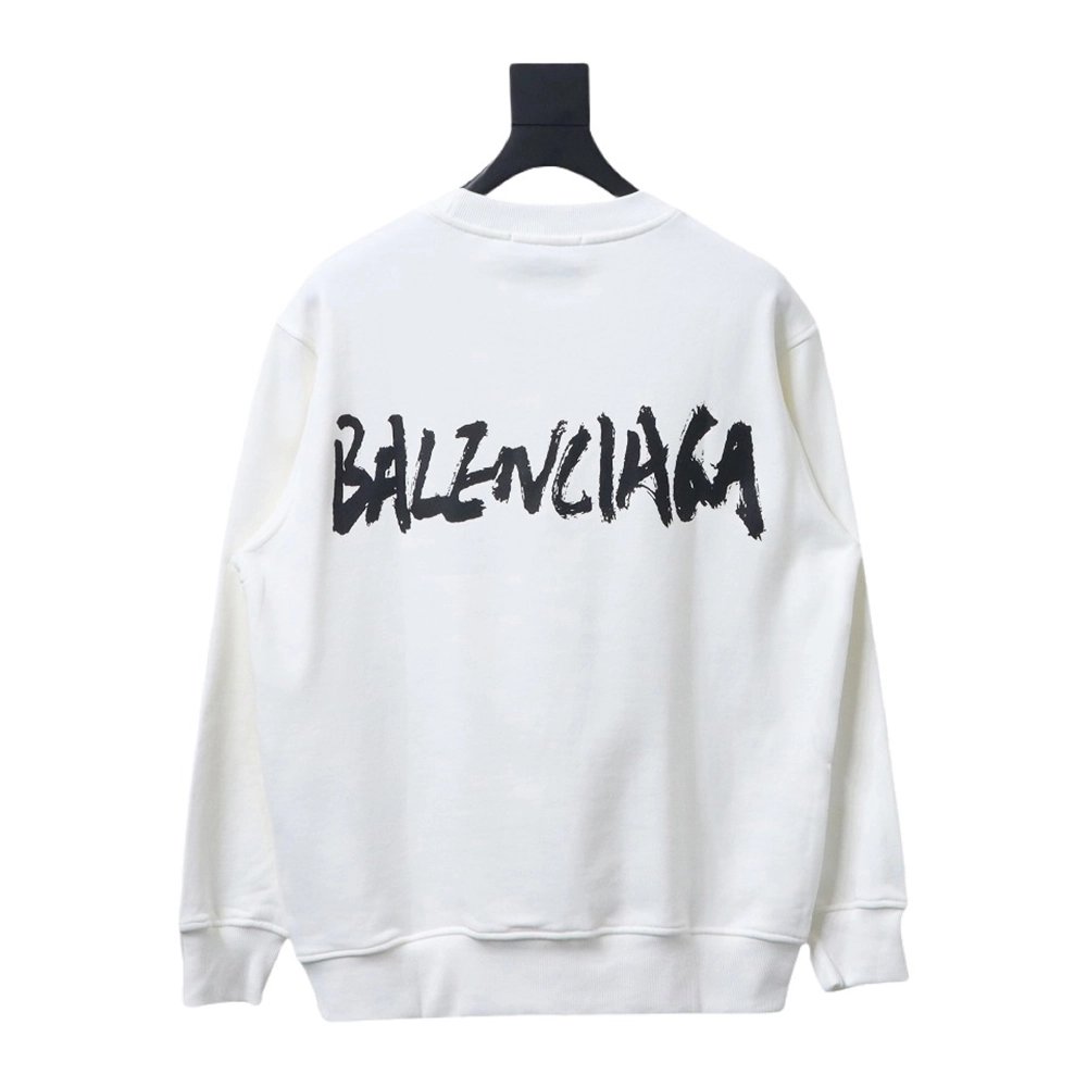 Gucci Balenciaga Joint Graffiti Letters Printed Round Neck Sweatshirt,Gucci Sweatshirt,Sweatshirt,APPAREL