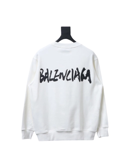 Gucci Balenciaga Joint Graffiti Letters Printed Round Neck Sweatshirt,Gucci Sweatshirt,Sweatshirt,APPAREL