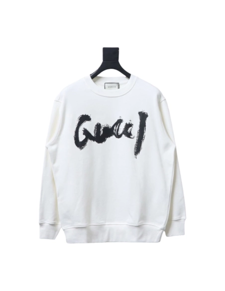 Gucci Balenciaga Joint Graffiti Letters Printed Round Neck Sweatshirt,Gucci Sweatshirt,Sweatshirt,APPAREL