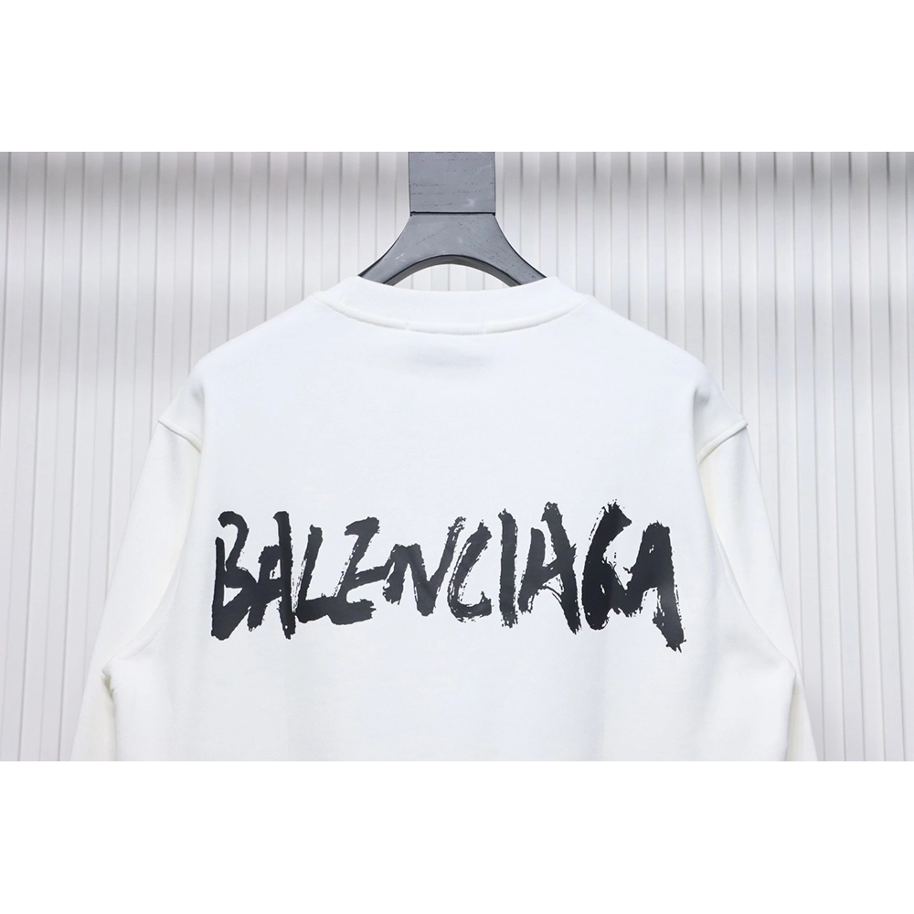 Gucci Balenciaga Joint Graffiti Letters Printed Round Neck Sweatshirt,Gucci Sweatshirt,Sweatshirt,APPAREL
