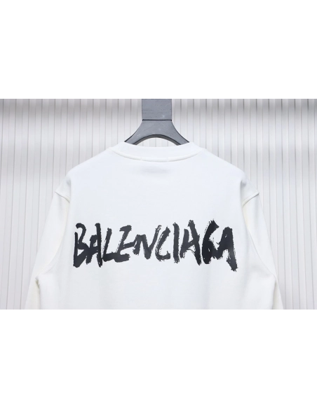 Gucci Balenciaga Joint Graffiti Letters Printed Round Neck Sweatshirt,Gucci Sweatshirt,Sweatshirt,APPAREL