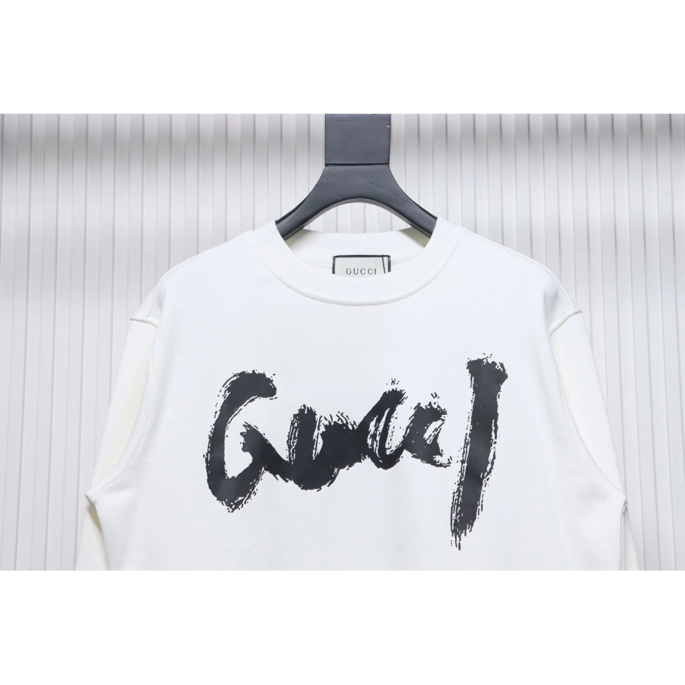 Gucci Balenciaga Joint Graffiti Letters Printed Round Neck Sweatshirt,Gucci Sweatshirt,Sweatshirt,APPAREL