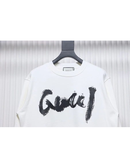 Gucci Balenciaga Joint Graffiti Letters Printed Round Neck Sweatshirt,Gucci Sweatshirt,Sweatshirt,APPAREL