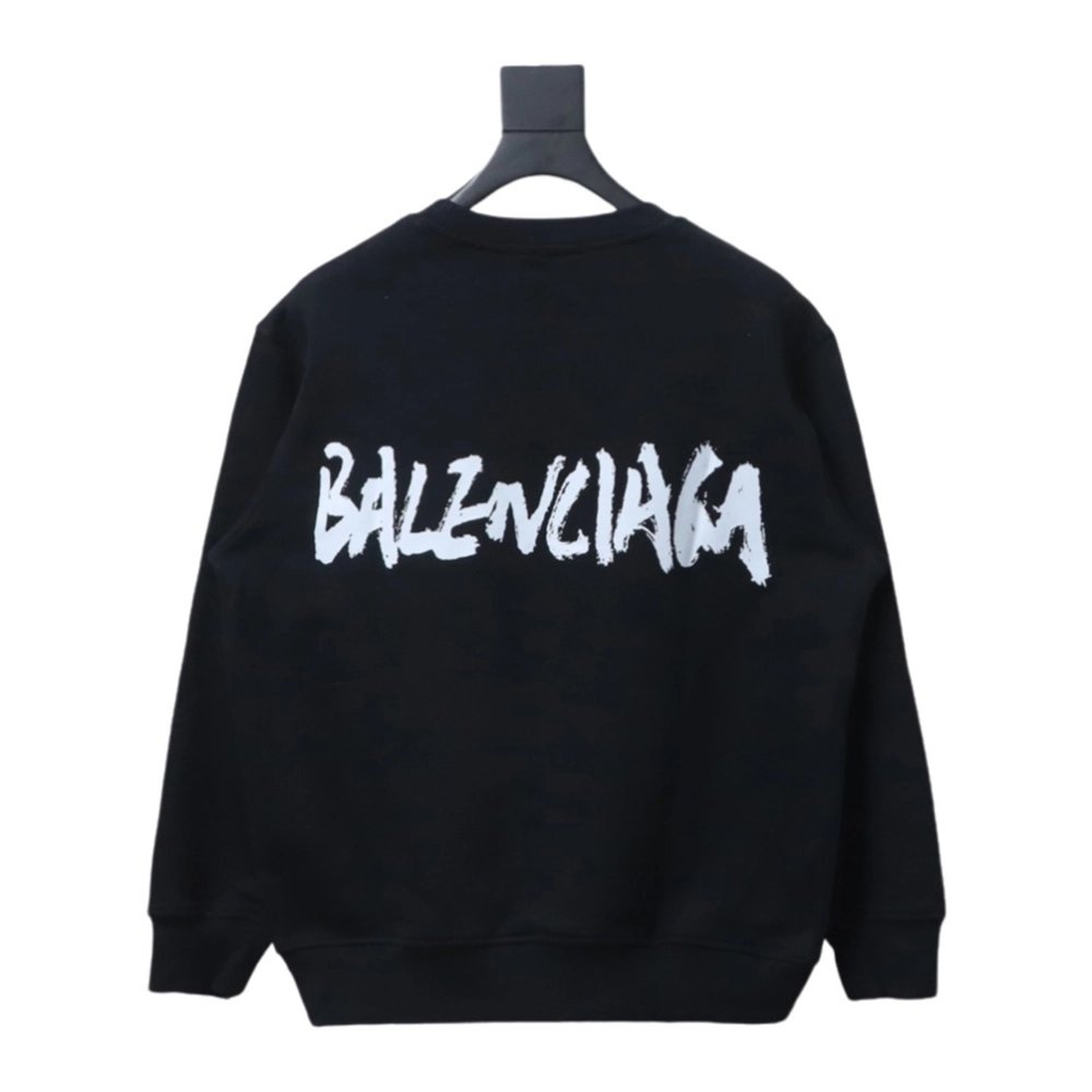Gucci Balenciaga Joint Graffiti Letters Printed Round Neck Sweatshirt,Gucci Sweatshirt,Sweatshirt,APPAREL