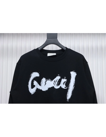 Gucci Balenciaga Joint Graffiti Letters Printed Round Neck Sweatshirt,Gucci Sweatshirt,Sweatshirt,APPAREL